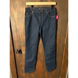 The Childrens Place Girls Skinny Jeans Blueberry Wash Dark Indigo Denim Size 14